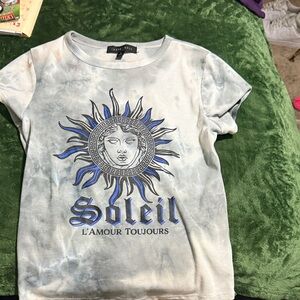 Soleil Graphic Tee - Blue and Gray